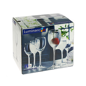 СИГНАТЮР Набор рюмок для водки 6шт 65мл LUMINARC стекло H8165 000000000001119959