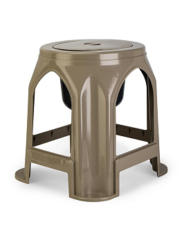 Портативный туалет 42х39см для взрослых бежевый полиэтилен 000000000001227344