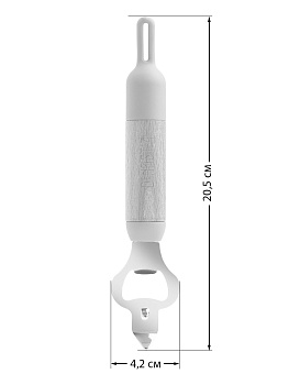 Открывалка для бутылок 20,5x4,2см DE'NASTIA деревянная ручка из бука мятный нержавеющая сталь 000000000001213989