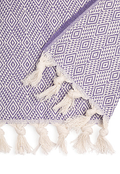 Покрывало 210x230см LUCKY Ромбики сиреневое 70% хлопок 30% полиэстер 000000000001211055