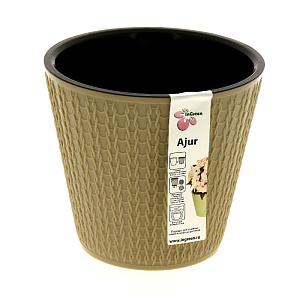 Горшок Ajur D160мм/1,6л молочный шоколад ING6191МШОК 000000000001185198