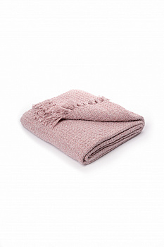 Покрывало 150x200см DE'NASTIA розовый вафельное меланж хлопок 000000000001229654