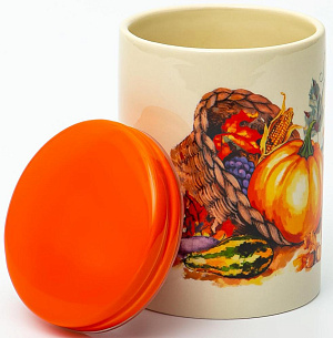 Банка для сыпучих продуктов 850мл ELRINGTON ТЫКВА с крышкой ПУ керамика 000000000001206074