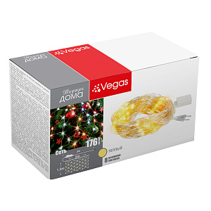 VEGAS Электрогирлянда Сеть 176LED тепл.220v 55074 000000000001180343