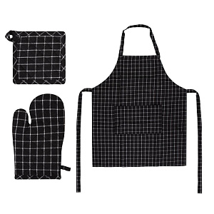 Набор кухонный 3 предмета (фартук 60х70см+прихватка 17х17см+рукавица 18х28см) LUCKY в ассортименте хлопок 100% 000000000001222092