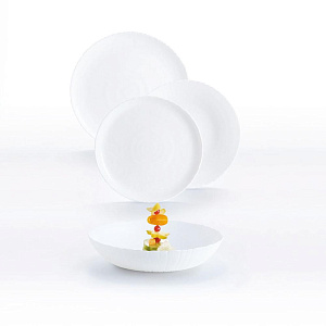 AMMONITE BLANC Набор столовой посуды 18 предметов LUMINARC стекло 000000000001221987