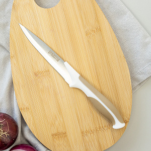 Нож универсальный 12см DE'NASTIA бежевый нержавеющая сталь/пластик/термопластичная резина 000000000001211438