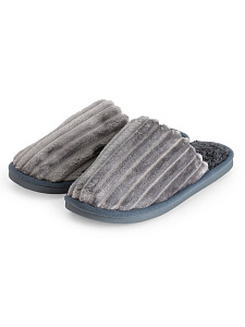 Тапочки домашние 36-37 женские плюшевые серый полиэстер/ТПР 000000000001228818