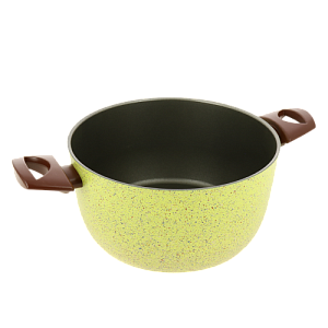 Кастрюля 5л 24см TVS Dada INDUCTION бакелитовые ручки желтый алюминий 000000000001209372