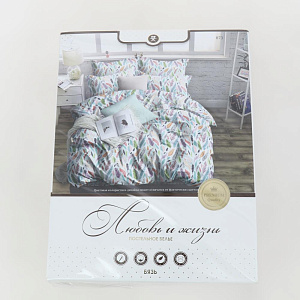 Комплект постельного белья 1,5-спальный ЛЮБОВЬ И ЖИЗНЬ Перья простынь150х215см пододеяльник145х215см наволочки70х70см-2шт белый бязь хлопок 000000000001204728