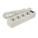 Фильтр сетевой 3м 4 розетки LUAZON LIGHTING 2200Вт 10А 220В белый 000000000001205714