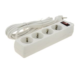 Фильтр сетевой 3м 4 розетки LUAZON LIGHTING 2200Вт 10А 220В белый 000000000001205714