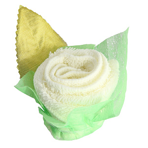 Полотенце Роза на подставке Софти, 20х20 см, хлопок 000000000001151792