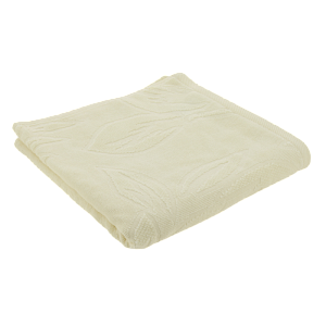 Полотенце 50х90см CLEANELLY Флора махровое с эффектом велюра Плотность 460гр бежевое пестроткань 100% хлопок 000000000001206899