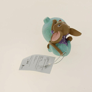 Новогоднее подвесное украшение Мышонок на Шарике из полирезины / 8х6х4см арт.80076 000000000001191344