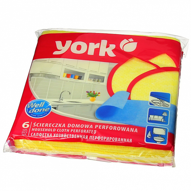 Набор салфеток для уборки York, микрофибра, 6 шт. 000000000001019402