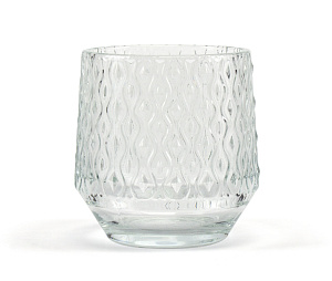 Подсвечник 9,7см GARBO GLASS Waterfall низкий стекло 000000000001216531