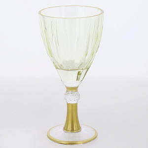 Кубок для вина 1шт 300мл с золотом желтый стекло 000000000001214026