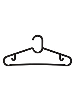 Набор вешалок 5шт 38см ST FORA черный/белый 000000000001227127