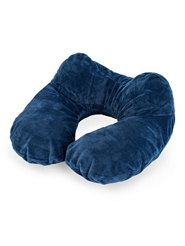 Подушка для путешествий 30х30х12см надувная синий полиэстер 000000000001226499