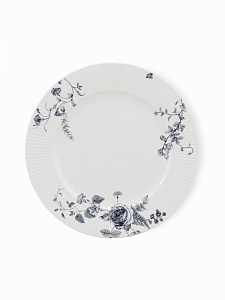 Тарелка обеденная 26,7см DE'NASTIA Флер Графит белый фарфор 000000000001229625