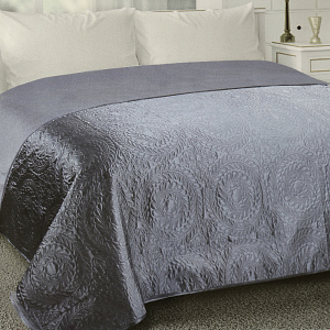 Покрывало DeN Палермо 200х240 атл/мат синий круги U000227 000000000001203055