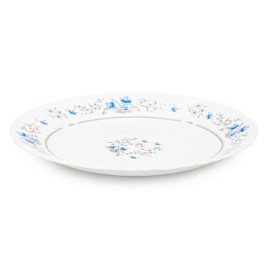Тарелка обеденная 24см FARFORELLE Голубой цветок стеклокерамика 000000000001214362