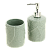 Набор для ванной 2 предмета ДОЛЯНА Мезо дозатор для мыла стакан зеленый керамика пластик 000000000001209704