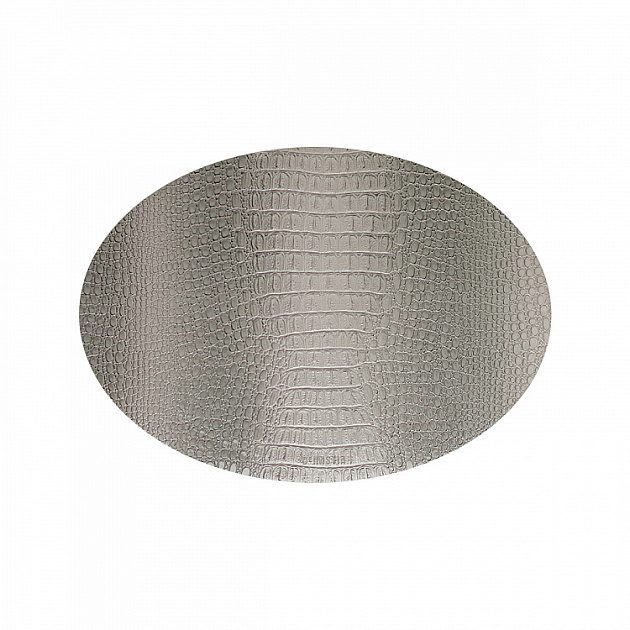 Салфетка сервировочная DeNASTIA Змея Глянец, ПВХ, 45х32, овал серый E000663 000000000001225636