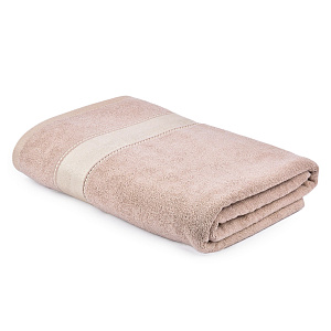 Полотенце махровое 100х150см LUCKY атласный бордюр бежевый хлопок 100% 000000000001212579