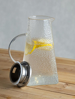 Графин 1,8л LUCKY Фактурное боросиликатное жаропрочное стекло 000000000001217902