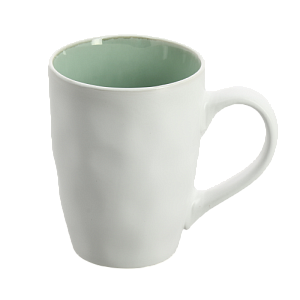 Кружка 350мл LUCKY белый/мята керамика 000000000001209919
