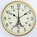 Часы настенные D25,8см La tour Eiffel круглые пластик 000000000001209208