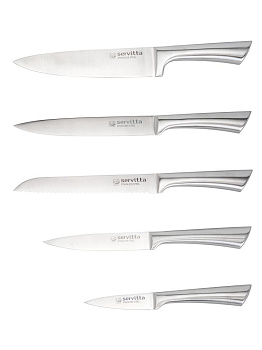 Набор ножей 6 предметов SERVITTA (5 ножей, подставка) нержавеющая сталь 000000000001226019
