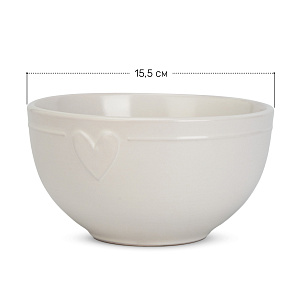Набор столовой посуды 12 предметов с сердцем керамика 000000000001221520
