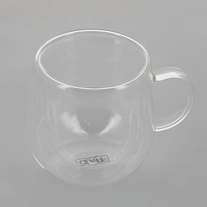 Набор кружек 2шт 350мл OLAFF двойные стенки стекло 000000000001205797