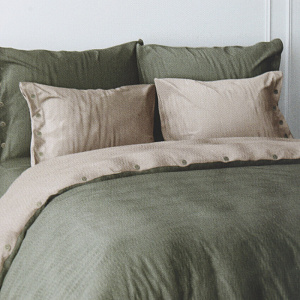 Пододеяльник 200x220см DE'NASTIA двусторонний светло-коричневый/розовый бязь 100%хлопок 000000000001207489