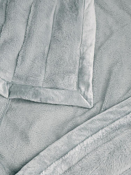 Плед DE'NASTIA Кролик с полосами 220х240 100%полиэстер серый T040150 000000000001200632