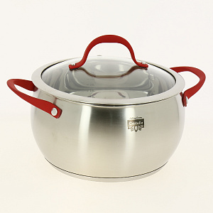Кастрюля Cristelle Soft Red, объем 4,5 л, код  Cr2237 000000000001187659