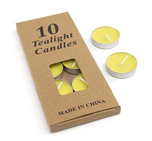 Набор свечей чайных 10шт 000000000001216435