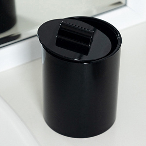 Cтакан для ватных дисков 8,2x11,3см DE'NASTIA STABLE B черный акрил 000000000001224742