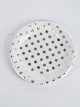 Набор тарелок одноразовых 10шт 18см Золото/Серебро бумага 000000000001210174