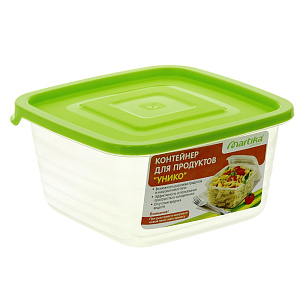 Контейнер для СВЧ 450мл MARTIKA Унико квадратный 000000000001015165