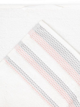 Набор махровых полотенец 2 шт 70x140см LUCKY серый/белый хлопок 100% 000000000001216095