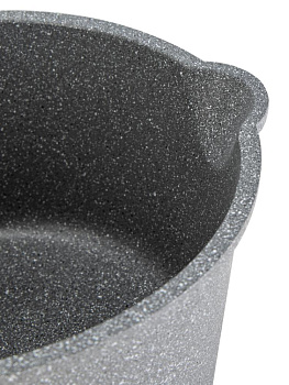 Ковш 1,3л CASTA стеклянная крышка серый мрамор антипригарное покрытие бакелитовая ручка литой алюминий 000000000001229148