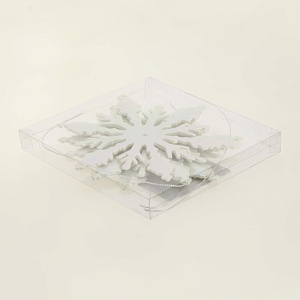 Декоративное украшение Снежинка 13х13см 3шт MANDARIN полистирол 000000000001209326