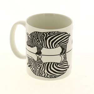 Кружка черно-белая полоса, 350мл 000000000001180183