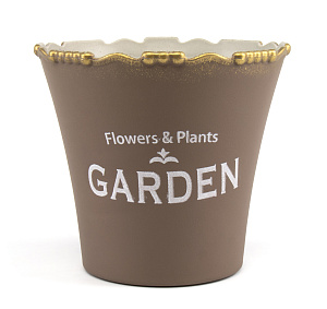 Кашпо 13,5х12,5см Vintage стакан рефленый микс пластик 000000000001216375