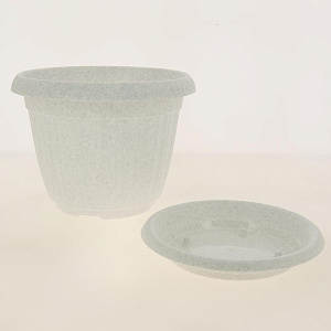 Горшок для цветов Таити D 230 mm с подставкой №5 мраморный 4л ING41023FМР 000000000001194539