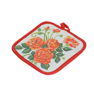 Набор прихватка и рукавица Розы Фото-графика Мультидом, хлопок, 2 предмета 000000000001126850